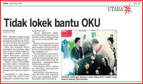 Tidak Lokek Membantu OKU KOSMO